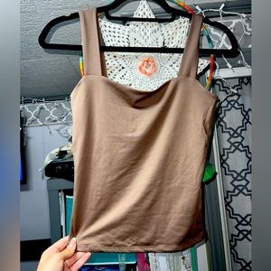 Tan/ Brown stretchy tank